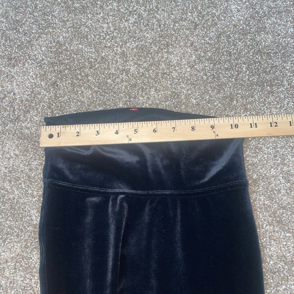 SPANX pants velour velvet feel Long/Tall XS Small black compression skinny - Picture 4 of 8